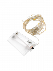 Огонек OG-LDG14 гирлянда LED Белая теплая (10м,3*AA) (УПАКОВКА 10ШТ)